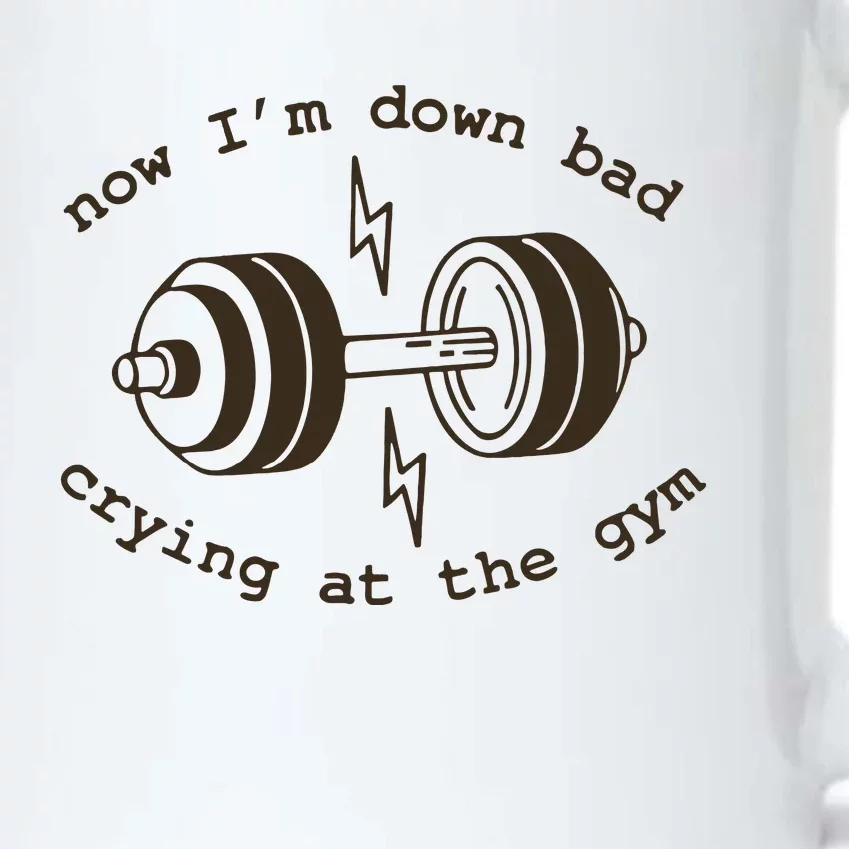 Down Bad Crying At The Gym Black Color Changing Mug