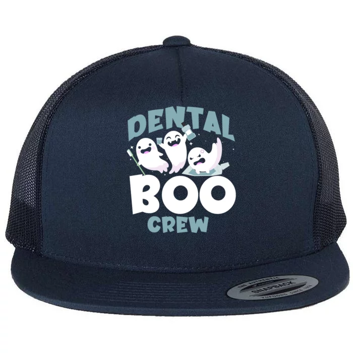 Dental Boo Crew Halloween Costume Dental Hygienist Meaningful Gift Flat Bill Trucker Hat