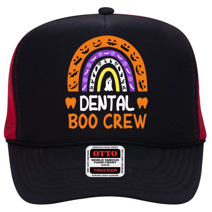 Dental Boo Crew Halloween Dentist Costume Dental Hygienist Gift High Crown Mesh Trucker Hat