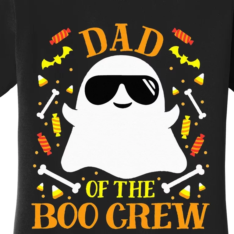 Dad Boo Crew Ghost Matching Family Set Group Halloween Women's T-Shirt