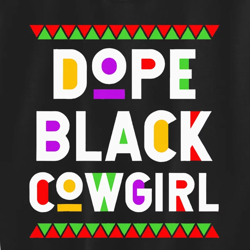 Dope Black Cowgirl African American Job Proud Profession Kids Sweatshirt