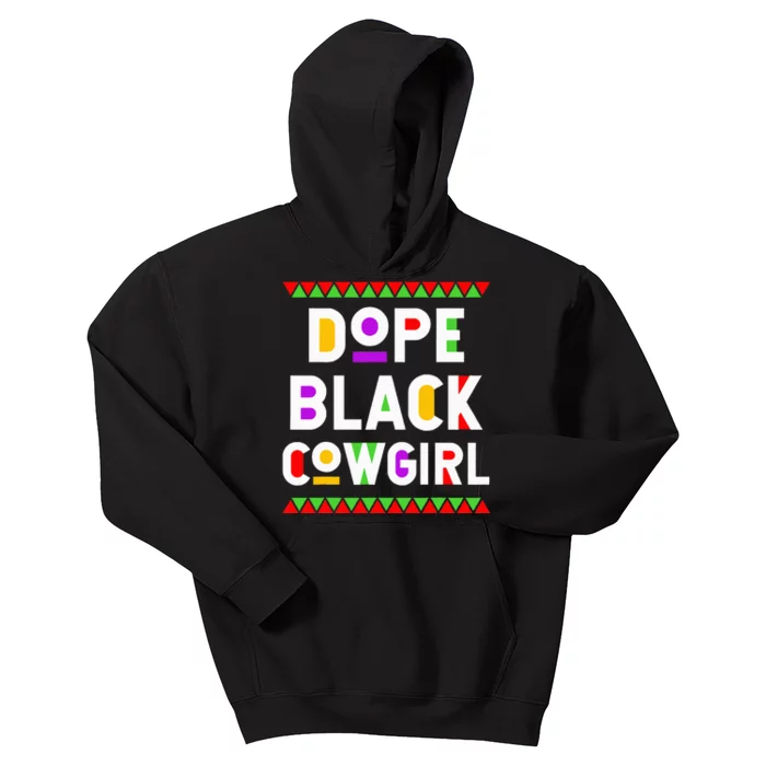 Dope Black Cowgirl African American Job Proud Profession Kids Hoodie