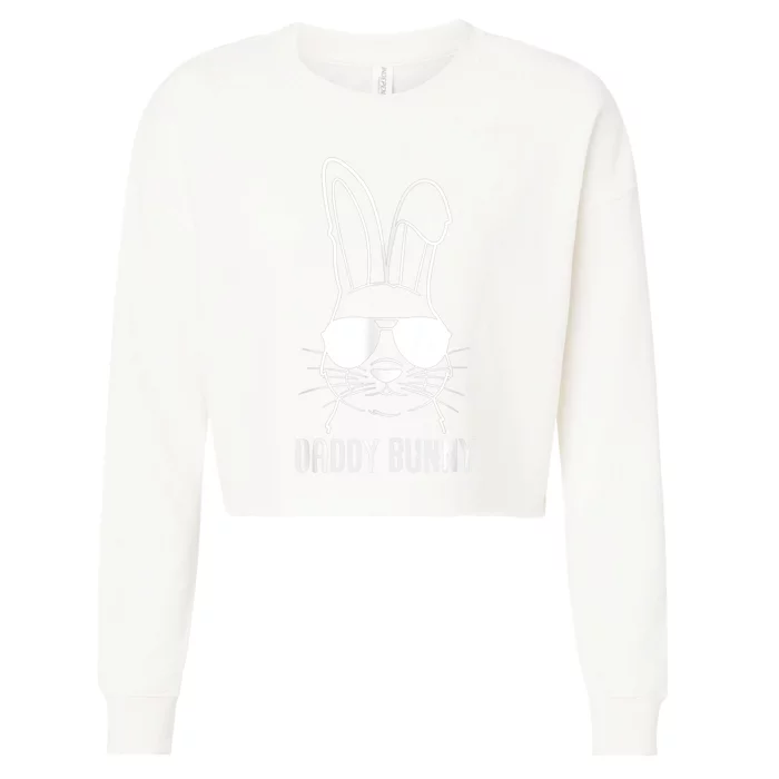 Daddy Bunny Cute Bunny Face Matching Family Easter Shirt Cropped Pullover Crew