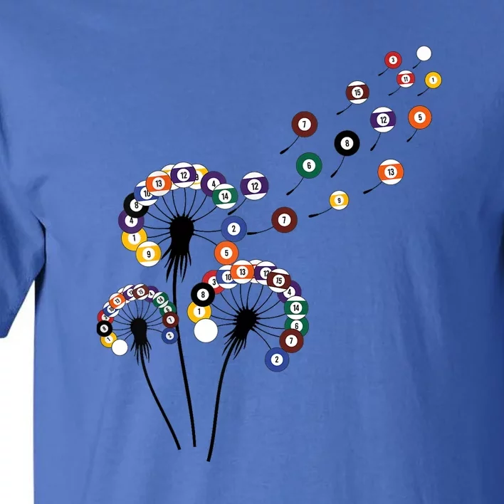 Dandelion Billiard Cute Billiard Player Snooker Gift Tall T-Shirt