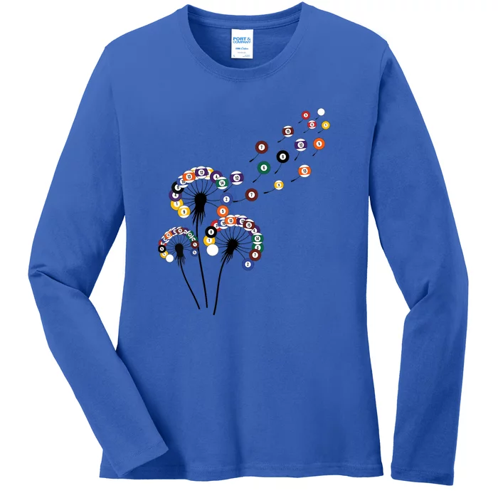 Dandelion Billiard Cute Billiard Player Snooker Gift Ladies Long Sleeve Shirt