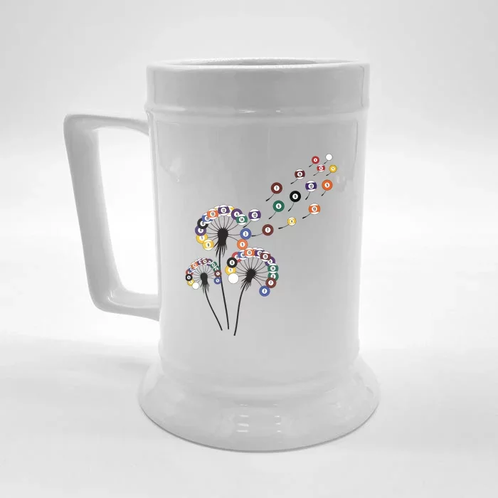 Dandelion Billiard Cute Billiard Player Snooker Gift Front & Back Beer Stein