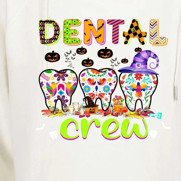 Dental Boo Crew Halloween Funny Dentist Assistant Gift Womens Funnel Neck Pullover Hood