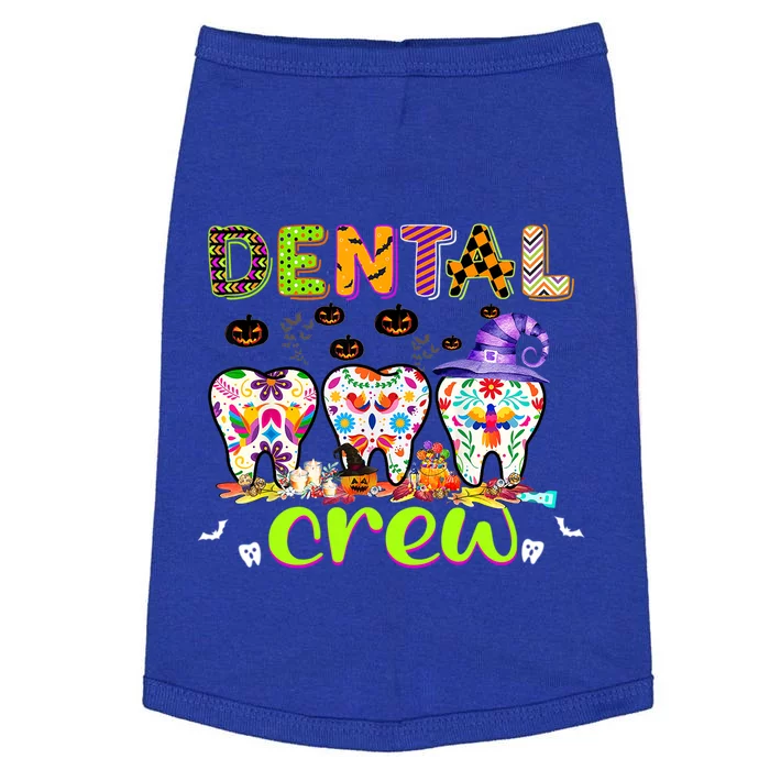 Dental Boo Crew Halloween Funny Dentist Assistant Gift Doggie Tank