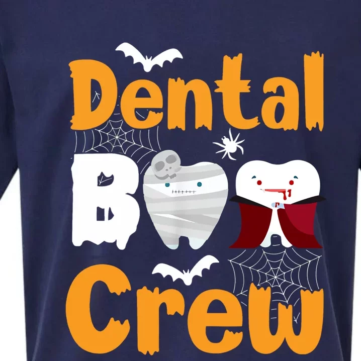 Dental Boo Crew Halloween Funny Dentist Assistant Gift Sueded Cloud Jersey T-Shirt