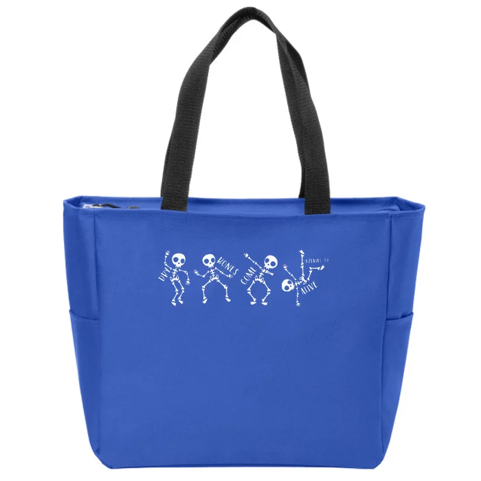 Dry B.ones Come Alive Relaxed Funny Skeleton Dancing Zip Tote Bag