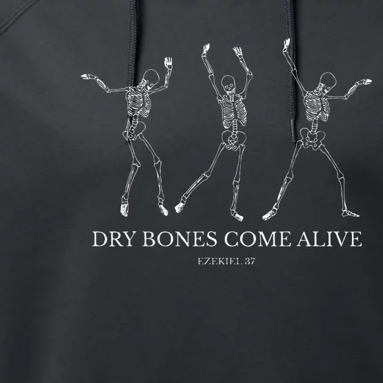 Dry Bones Come Alive Funny Skeleton Dancing Performance Fleece Hoodie