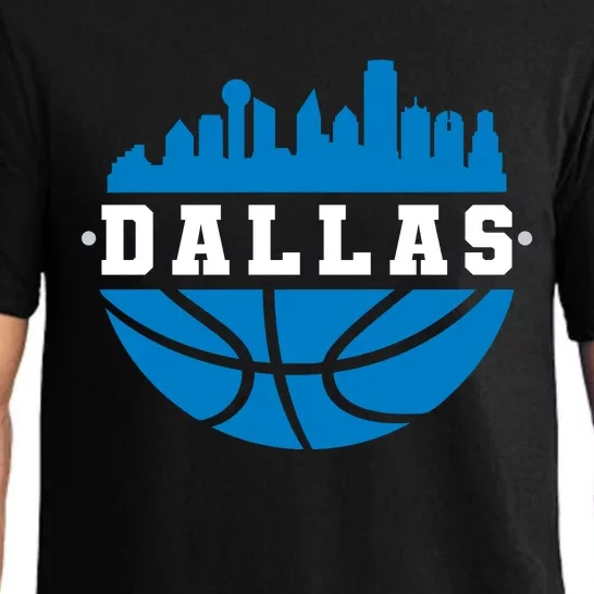 Dallas Basketball City Skyline Pajama Set