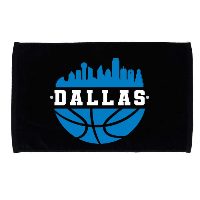 Dallas Basketball City Skyline Microfiber Hand Towel