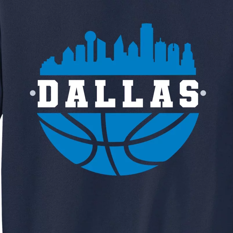 Dallas Basketball City Skyline Tall Sweatshirt