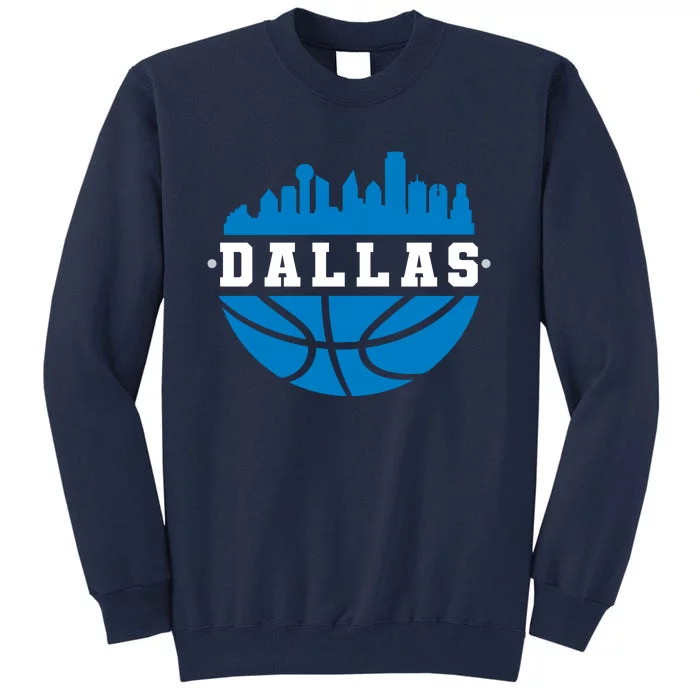 Dallas Basketball City Skyline Tall Sweatshirt