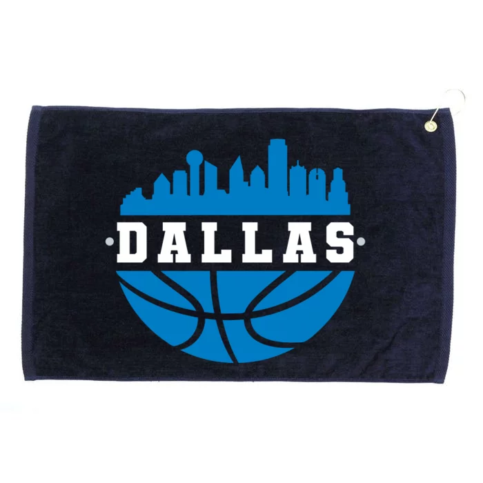 Dallas Basketball City Skyline Grommeted Golf Towel