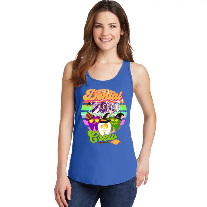 Dental Boo Crew Halloween Retro Groovy Dentist Matching Gift Ladies Essential Tank