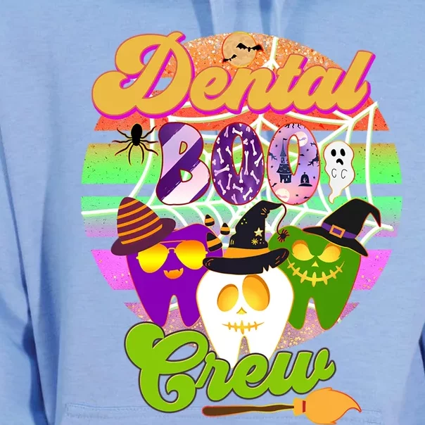 Dental Boo Crew Halloween Retro Groovy Dentist Matching Gift Unisex Surf Hoodie