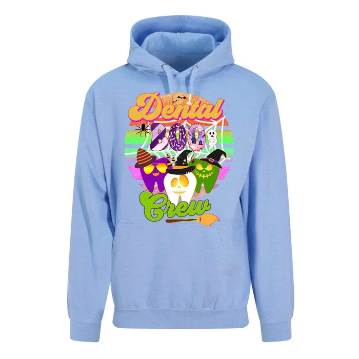 Dental Boo Crew Halloween Retro Groovy Dentist Matching Gift Unisex Surf Hoodie