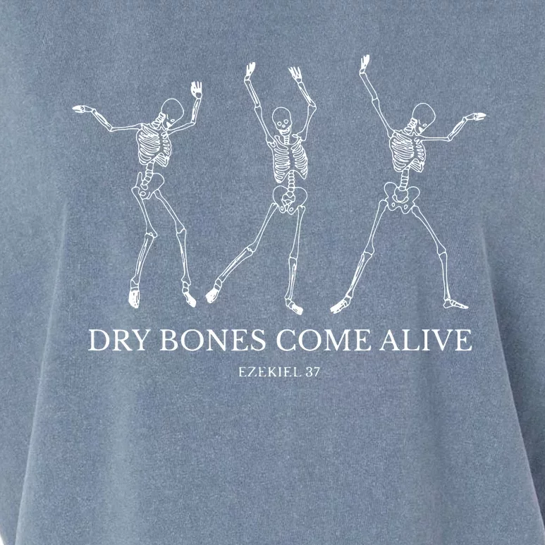 Dry Bones Come Alive Funny Skeleton Dancing Garment-Dyed Women's Muscle Tee