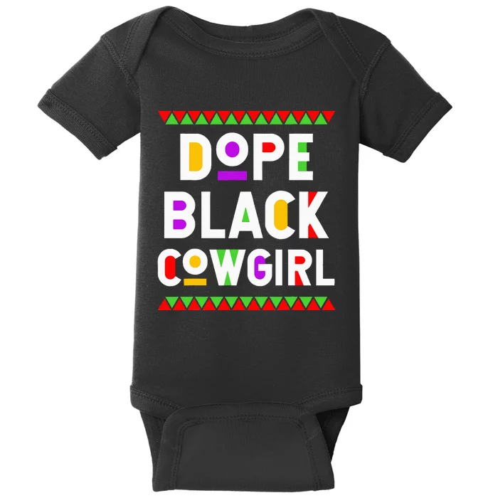 Dope Black Cowgirl African American Job Proud Profession Baby Bodysuit