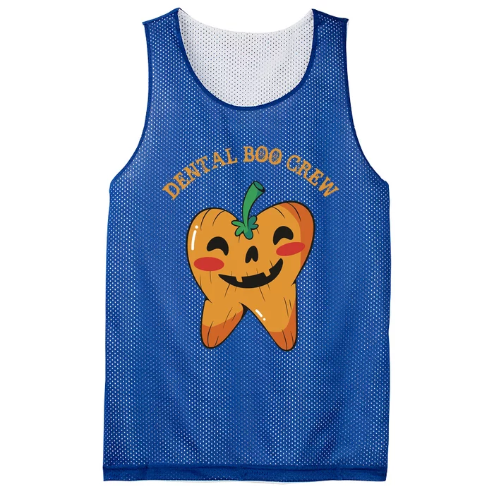 Dental Boo Crew Pumpkin Tooth Dentist Assistant Halloween Meaningful Gift Mesh Reversible Basketball Jersey Tank