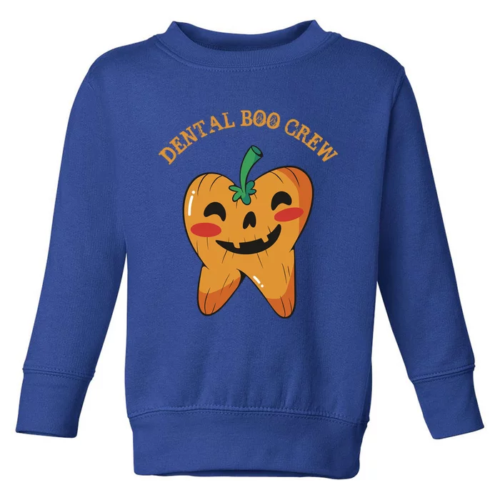 Dental Boo Crew Pumpkin Tooth Dentist Assistant Halloween Meaningful Gift Toddler Sweatshirt