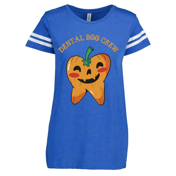 Dental Boo Crew Pumpkin Tooth Dentist Assistant Halloween Meaningful Gift Enza Ladies Jersey Football T-Shirt