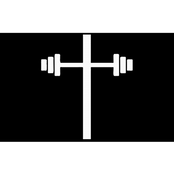 Dumbbell Barbell Cross Christian Gym Workout Lifting Bumper Sticker