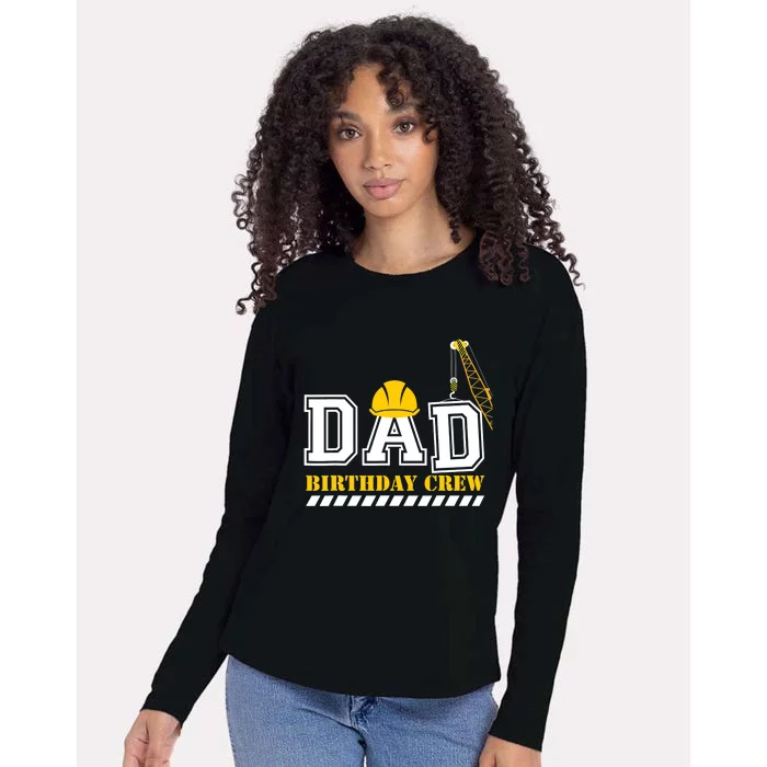 Dad Birthday Crew Construction Birthday Party Womens Cotton Relaxed Long Sleeve T-Shirt