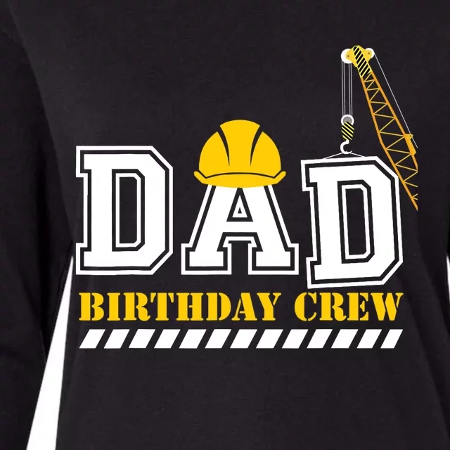 Dad Birthday Crew Construction Birthday Party Womens Cotton Relaxed Long Sleeve T-Shirt