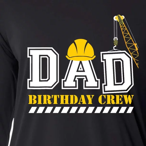 Dad Birthday Crew Construction Birthday Party Cooling Performance Long Sleeve Crew