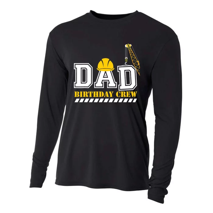 Dad Birthday Crew Construction Birthday Party Cooling Performance Long Sleeve Crew