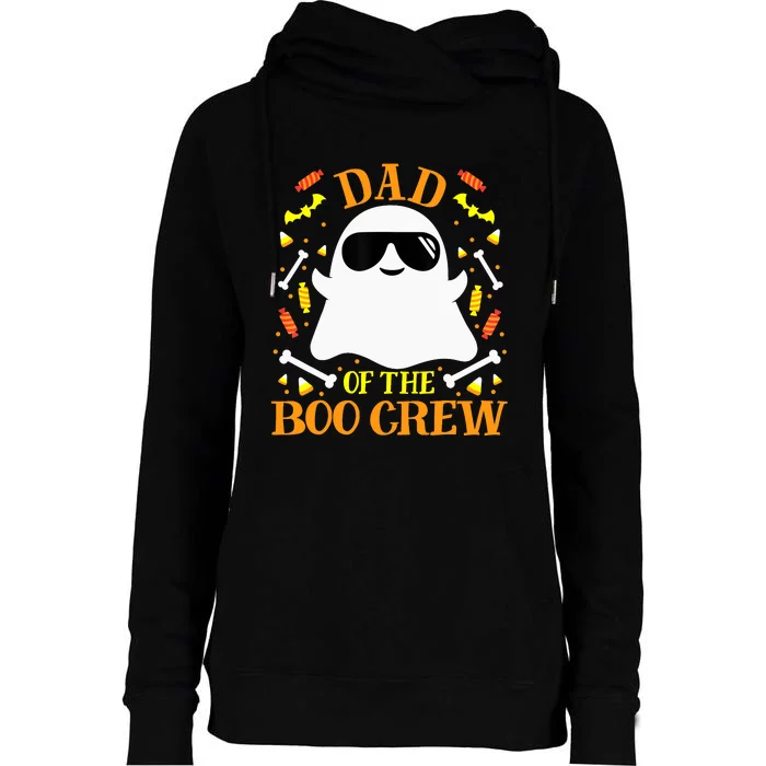 Dad Boo Crew Ghost Matching Family Set Groups Halloween Womens Funnel Neck Pullover Hood