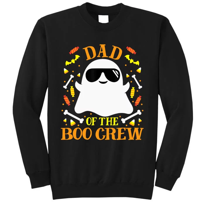 Dad Boo Crew Ghost Matching Family Set Groups Halloween Tall Sweatshirt