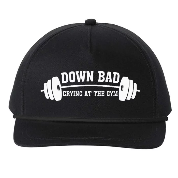 Down Bad Crying At The Gym Snapback Five-Panel Rope Hat