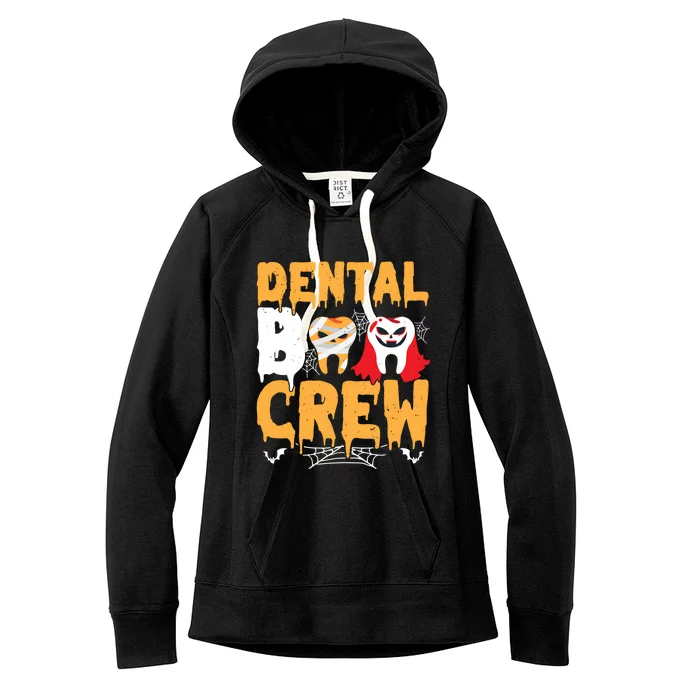 Dental Boo Crew Spooky Dentist Squad Dental Practitioner Meaningful Gift Women's Fleece Hoodie