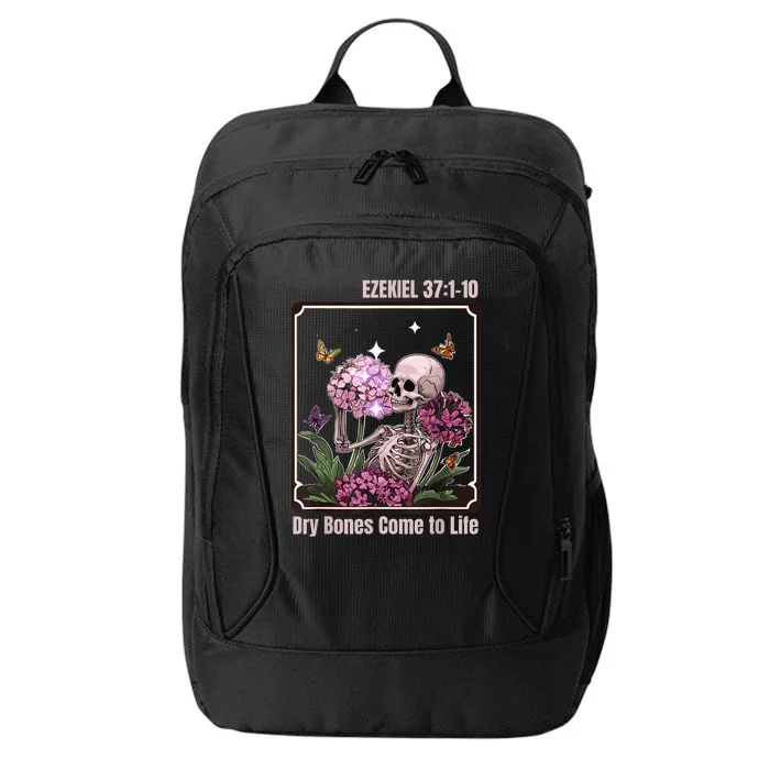 Dry Bone Come To Life Skeleton Floral City Backpack