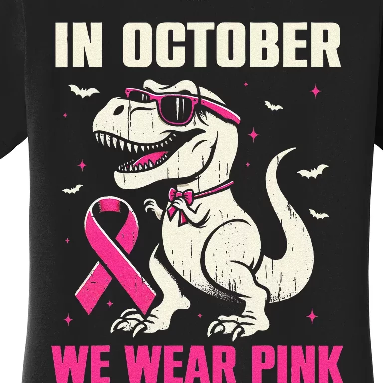 Dinosaur Breast Cancer Awareness Gift Women's T-Shirt