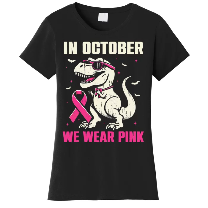 Dinosaur Breast Cancer Awareness Gift Women's T-Shirt