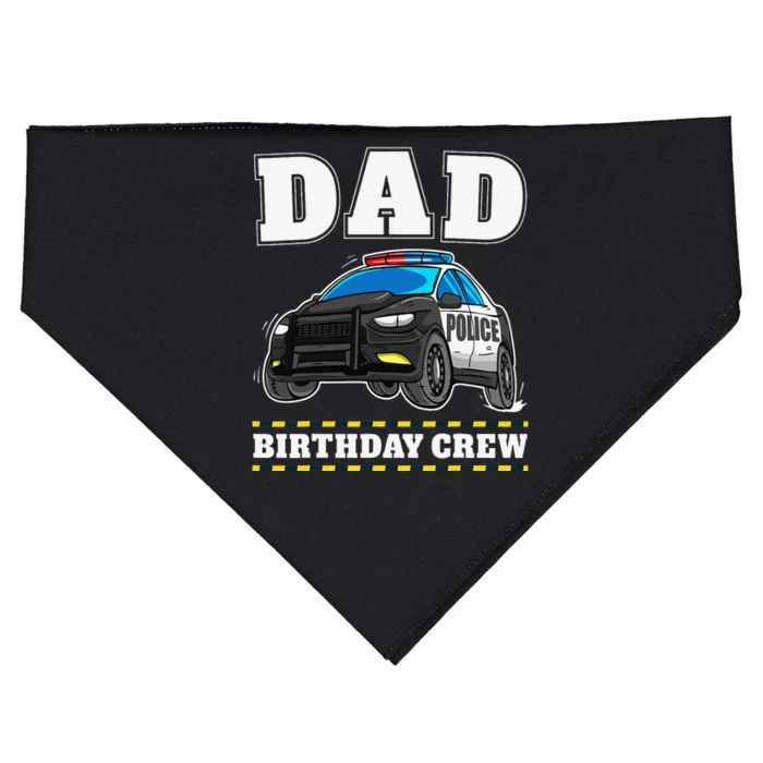 Dad Birthday Crew Police Car Policeman Officer Daddy Papa USA-Made Doggie Bandana