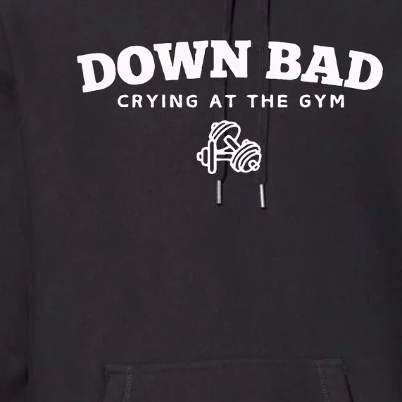 Down Bad Crying At The Gym Premium Hoodie