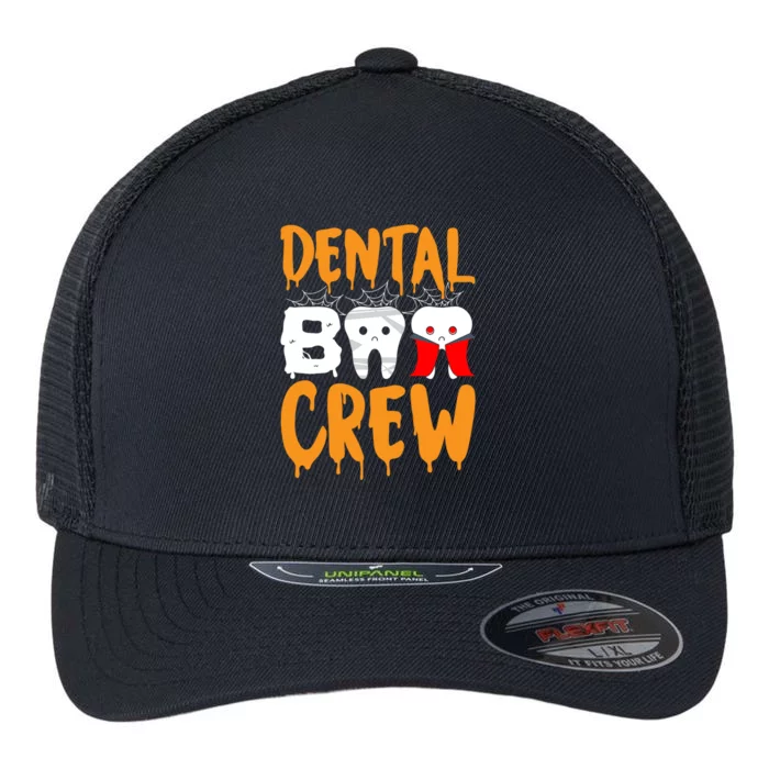 Dental Boo Crew Spooky Halloween Teeth Dental Assistant Cute Gift Flexfit Unipanel Trucker Cap