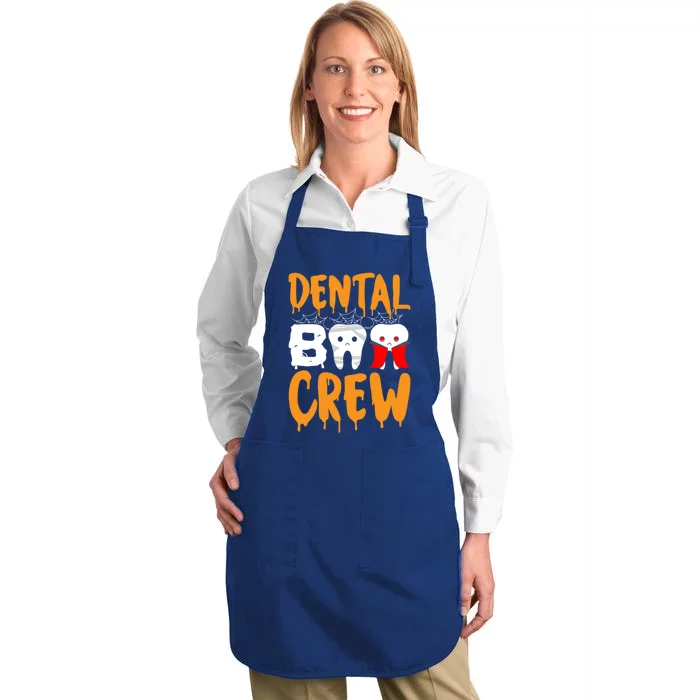 Dental Boo Crew Spooky Halloween Teeth Dental Assistant Cute Gift Full-Length Apron With Pocket