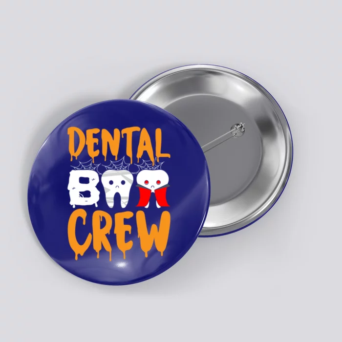 Dental Boo Crew Spooky Halloween Teeth Dental Assistant Cute Gift Button