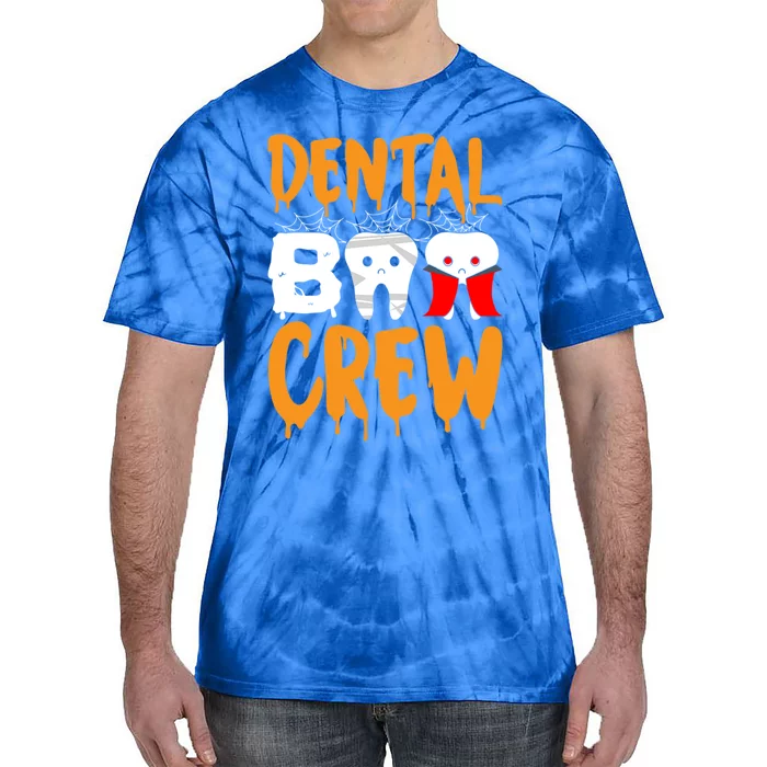 Dental Boo Crew Spooky Halloween Teeth Dental Assistant Cute Gift Tie-Dye T-Shirt