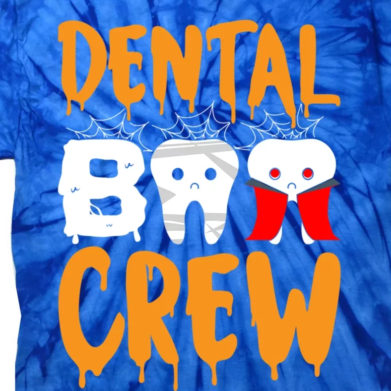 Dental Boo Crew Spooky Halloween Teeth Dental Assistant Cute Gift Tie-Dye T-Shirt