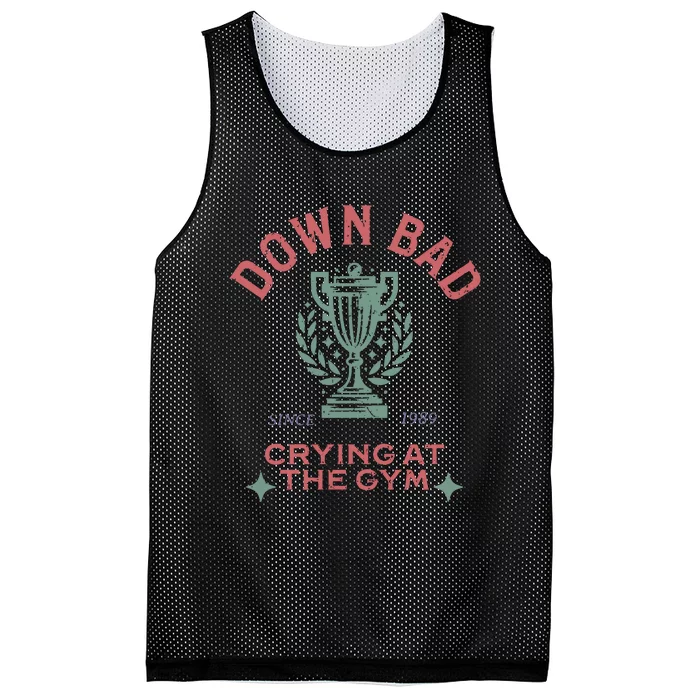 Down Bad Crying At The Gym Ttpd Mesh Reversible Basketball Jersey Tank