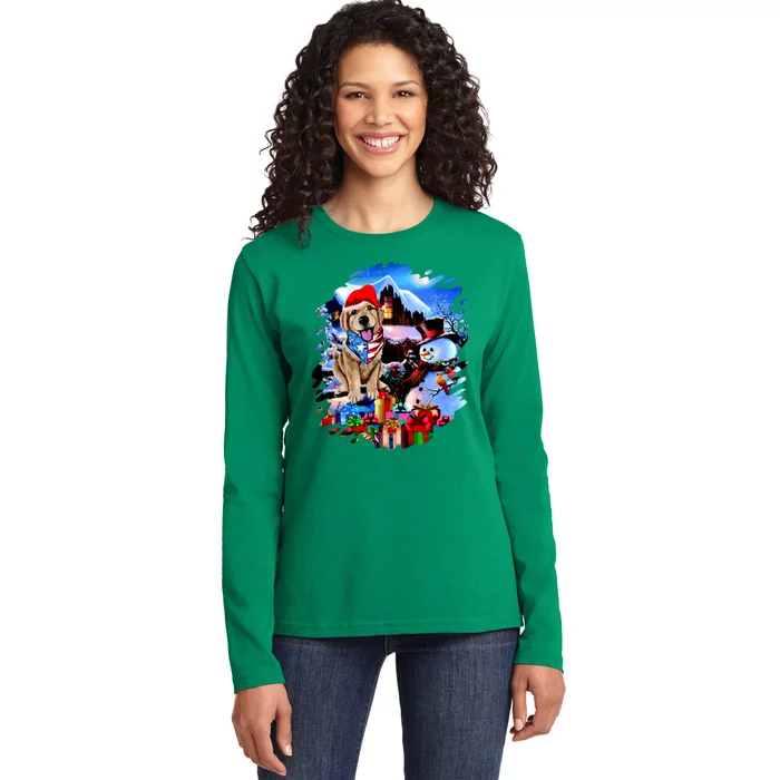 Dog's Best Christmas Ladies Long Sleeve Shirt