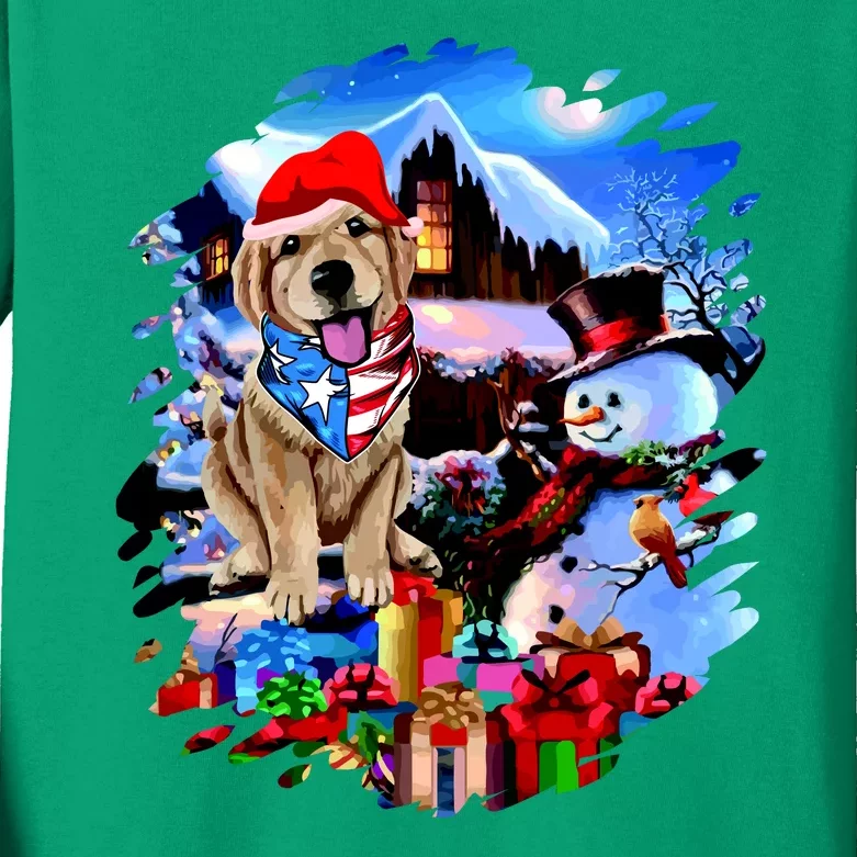 Dog's Best Christmas Kids Long Sleeve Shirt